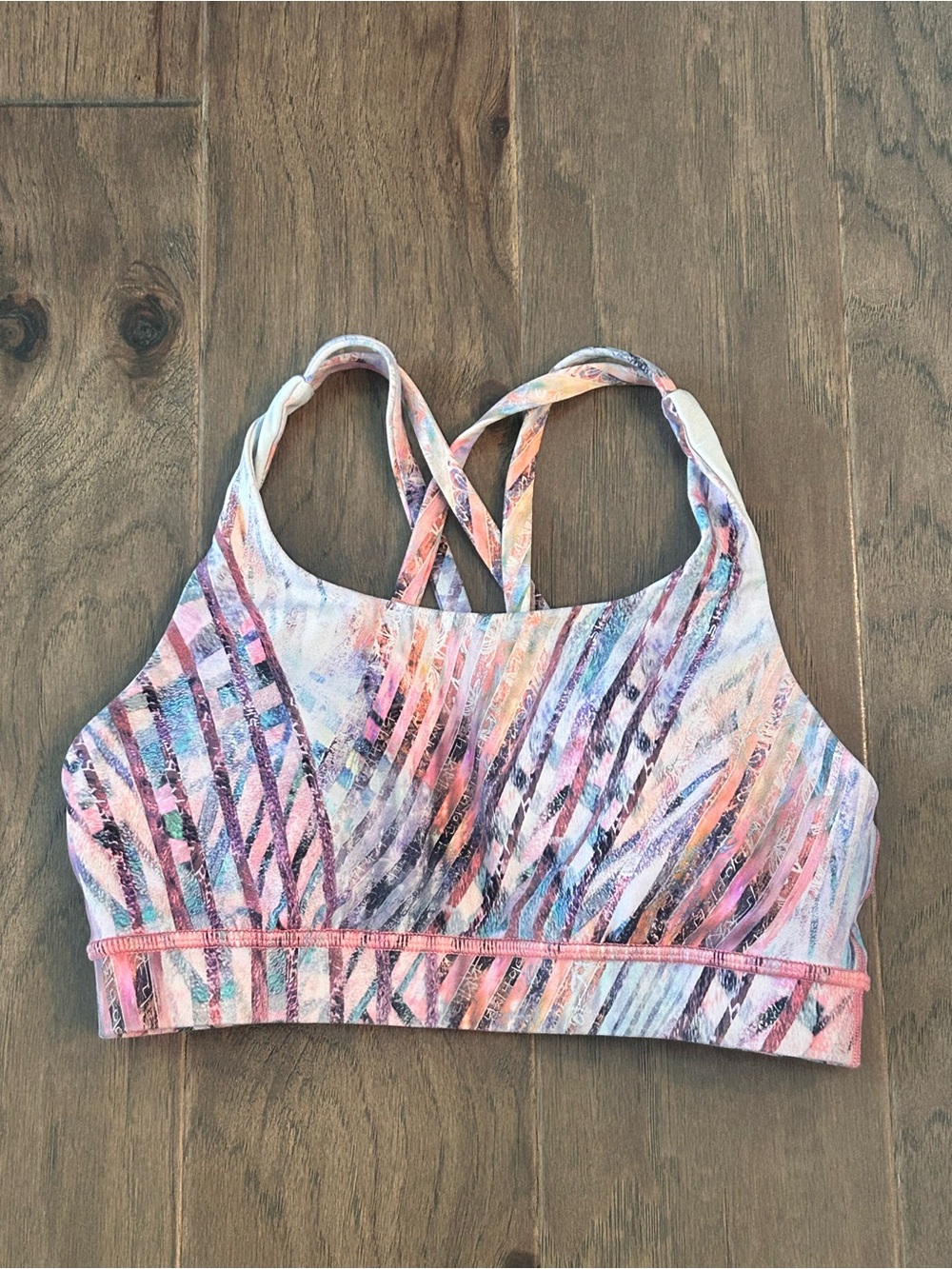 Lululemon size 4 Women's Multicolor Striped Sports Bra
